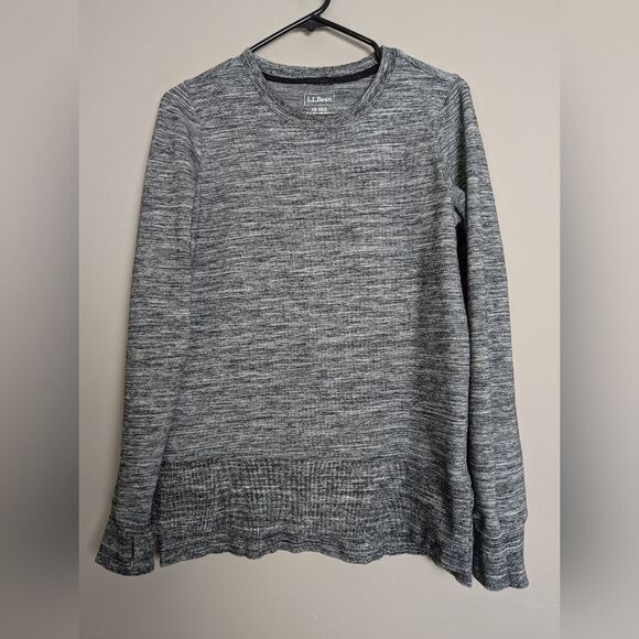 L.L. Bean Women's Cozy sweatshirt heather grey thumbhole size XS - Picture 1 of 7